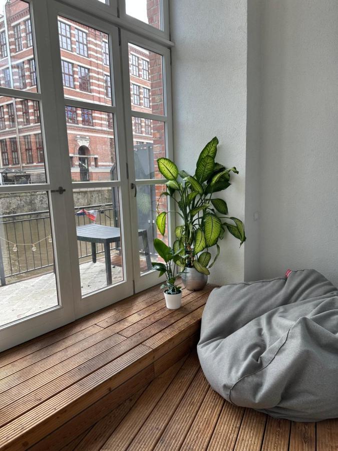 Relax-Wohnung Mit Balkon Ueber Die Weisse Elster Leipzig Exteriör bild